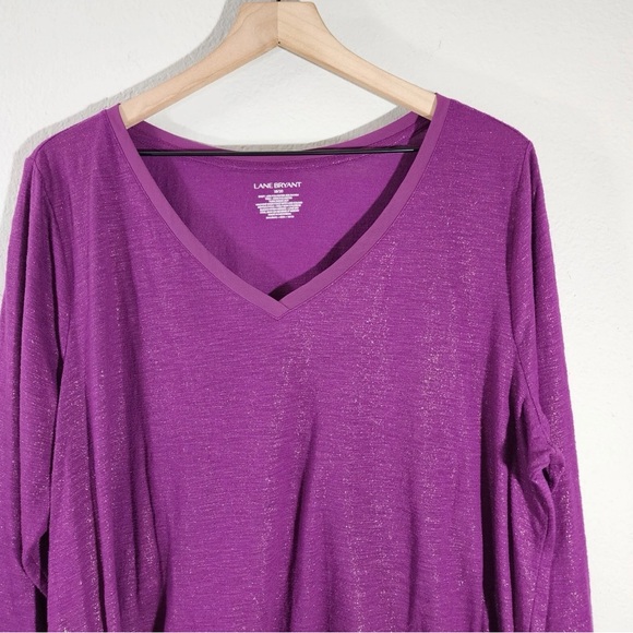 Lane Bryant - Purple Sparkle Blouse - Picture 2 of 8